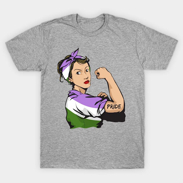 Strong woman genderqueer lgbt pride T-Shirt by Dianeursusla Clothes